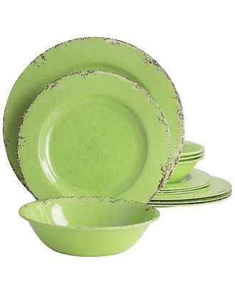 Gibson Mauna 12Pc Melamine Dinnerware Set