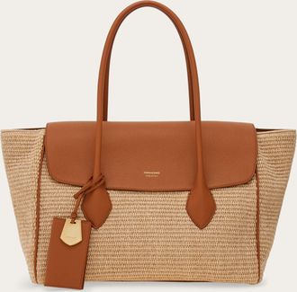 Ferragamo Donna Tote bag East-West (L) Beige