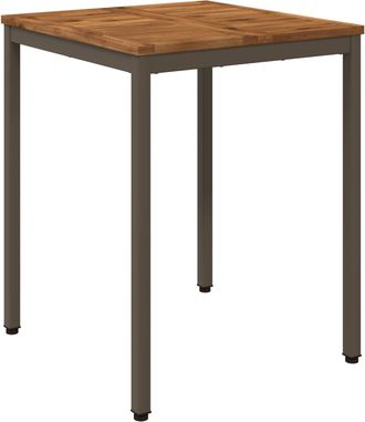 vidaXL Mesa De Cena De Jard&iacute;n Natural Y Caf&eacute; 60 X 60,5 X 75 Cm Vidaxl