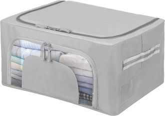 KASANOVA Scatola armadio doppia cerniera 40x20x30 cm grigio