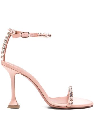 Amina Muaddi 95mm Gigi crystal-embellished sandal - Pink