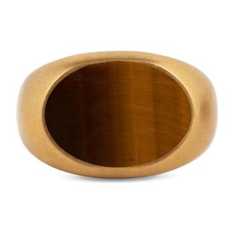 Dries Van Noten Stone Signet Ring - Heren - Ringen - Geel - M - Accessoires