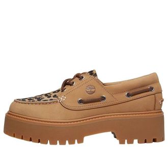 Timberland (WMNS) Timberland Stone Street Boat Platform Beige Leopard TB0A2GVFEN31