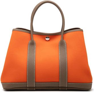 Herm&egrave;s Pre-owned Hermes Toile and Negonda Garden Party 30 Ladies 7SUFSI253ZWSWI1F