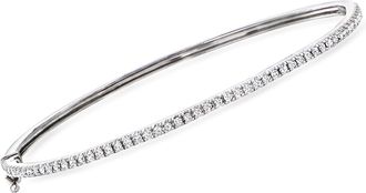 Ross-Simons Diamond Bangle Bracelet in Sterling Silver