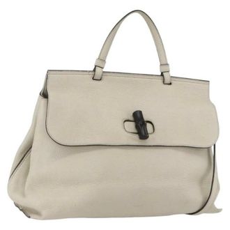 Gucci Pre-owned Handbags, female, White, Size: ONE SIZE Pre-owned Leather Handbag