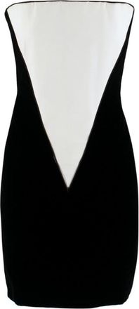 Amanda Wakeley Black Velvet Dress with White Silk Insert Size XS
