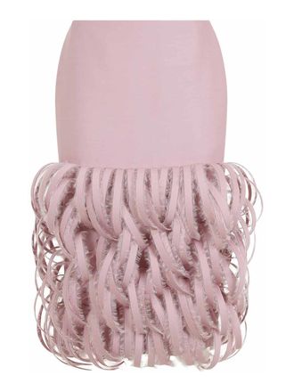 Balenciaga Fluffy Feather Pencil Skirt