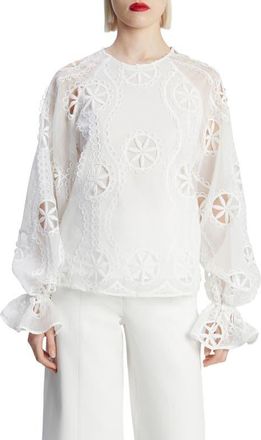Bardot Rosalie Lace Top in Orchid Wht at Nordstrom, Size 6