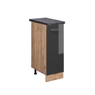 Vicco Armario De Farmacia R-line, Antracita Alto Brillo, 30 Cm, Et Antracita, Vicco