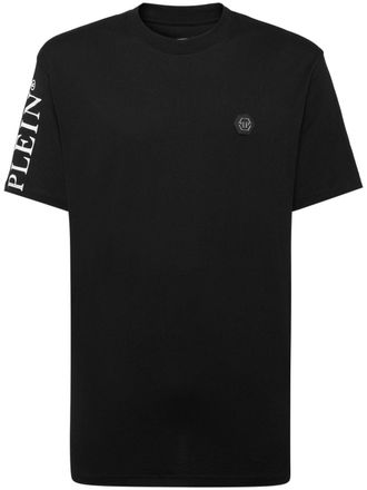 Philipp Plein logo-patch cotton t-shirt - Black