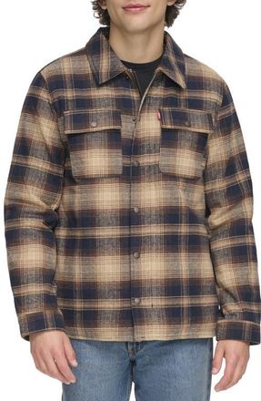 Levi's Quilt Lined Cotton Shacket in Driftwood at Nordstrom, Size Xx-Large