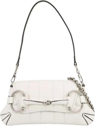 Gucci Pre-owned Shoulder Bags, female, White, Size: ONE SIZE Pre-owned Vintage Shoulder Bag