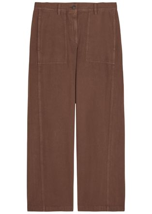 Eileen Fisher Eileen Fisher Wide-leg Cotton Trousers - Brown - L (UK 18-20 / XL)