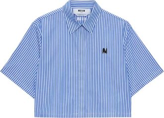 Msgm 4041Mde 03X267129 Shirt - Dames - Overhemden - Blauw - S - Overhemden