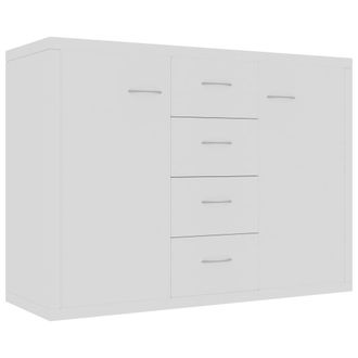 vidaXL Aparador De Madera Contrachapada Blanco 88x30x65 Cm Vidaxl
