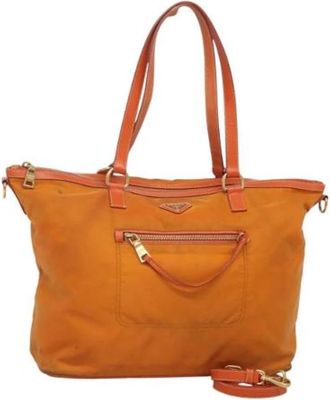 Prada Pre-owned Nylon prada-bags - Dames - Vintage Shopper - Oranje - ONE Size - Nylon - Vintage