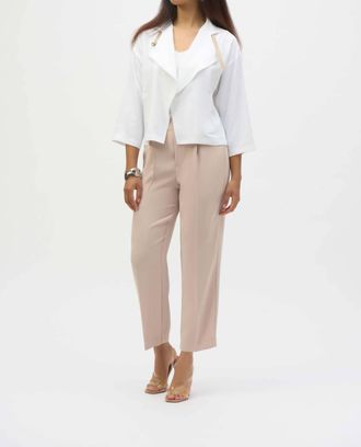 Joseph Ribkoff Open-Front Relaxed Fit Cardigan In White