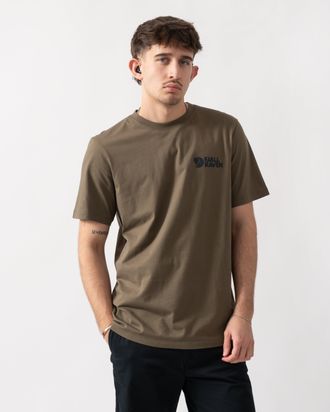 Fj&auml;llr&auml;ven Mens Swedish Forest T-Shirt in Grey Cotton - Size X-Large
