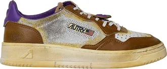 Autry Super Vintage Low Cracked Leather Sneakers