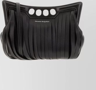 Alexander McQueen leather crossbody bag fringe detailing