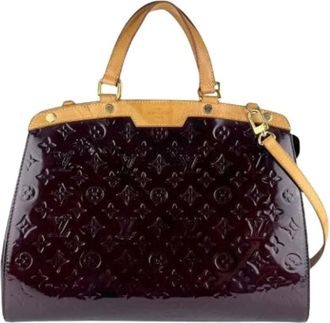 Louis Vuitton Pre-owned Handbags, female, Purple, Size: ONE SIZE Pre-owned Monogram Vernis Shoulder Bag