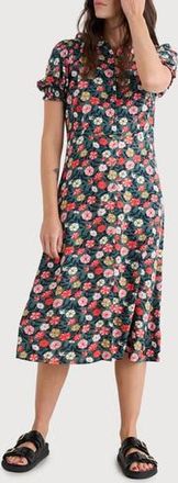 Seasalt Cornwall Bridget Print A-Line Shirtdress in Winding Petunias Grove at Nordstrom Rack, Size 14 Us / 18 Uk