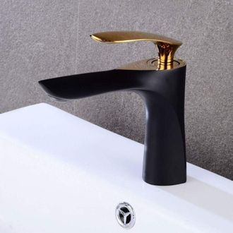 OEM Lavabo Mural Negro Color Cobre Con Borde En Cascada Grifer&iacute;a De Lat&oacute;n Antiguo Para Agua Fr&iacute;a Y Caliente, Elegante Dise&ntilde;o Vintage