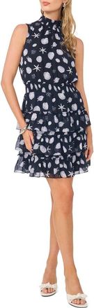 1.State High Neck Minidress in Indigo Night at Nordstrom Rack, Size X-Small