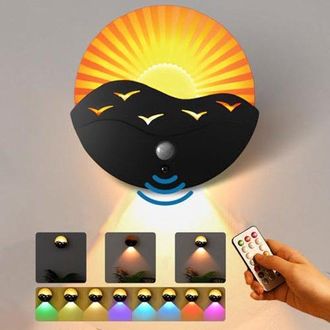OEM Luz De Puerta Con Sensor Recargable Rgbw (con Mando A Distancia), Aplique Led De Pared, Luz Nocturna Con Sensor Para El Pasillo