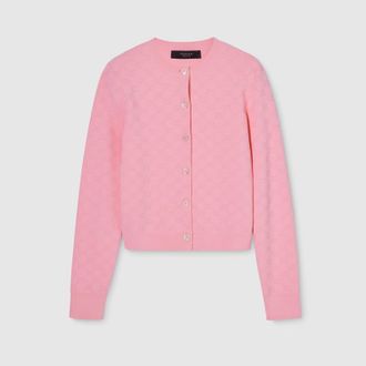 Gucci GG Fine Fabric Jacquard Cardigan, Pink, Ready-to-wear