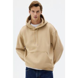 H&M Loose Fit Hoodie in Beige at Nordstrom, Size Xx-Large