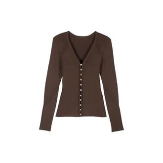 BA&SH Ba&Sh, Cardigans, female, Brown, Size: XS Wilam Cardigan