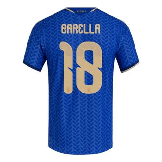 adidas Italy 26 Home Barella Authentic Jersey Asia Sizing Bold Blue KW7733