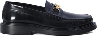 Celine Triomphe Loafers met Goudkleurig Logo - Heren - Loafers - Zwart - 39 1/2 EU - Leer - Schoenen