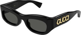 Gucci Gg 1809S Zonnebril - Dames - Zonnebrillen - Zwart - 51 MM - Nylon - Accessoires