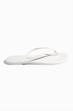 Tkees Womens Lily Solid Flip Flops In White
