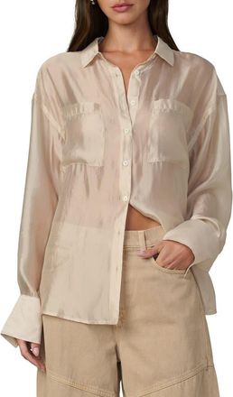 Joe's The Organza Boyfriend Shirt in Prosecco at Nordstrom, Size X-Large