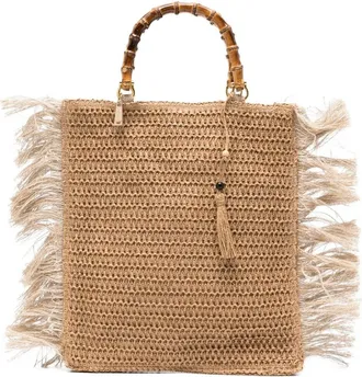 La Milanesa Zarah Fringe And Knit Bag