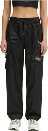 Ganni Pantalones Cargo Duchesse de Nailon - Trousers - Mujer - Negro - S