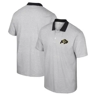 Colosseum Mens Colosseum White/Black Colorado Buffaloes Print Stripe Polo at Nordstrom, Size Xxx-Large