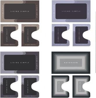 Trade Shop Trade Shop - Juego De 3 Piezas Alfombrilla De Ba&ntilde;o M&aacute;gica Superabsorbente De Secado R&aacute;pido Wc