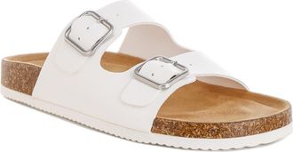 London Rag Gloriosa Double Strap Slide Sandal in White at Nordstrom Rack, Size 9.5