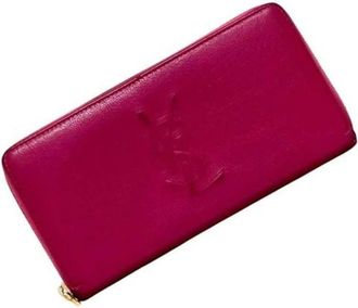 Saint Laurent Pre-owned Leren Portemonnee - Dames - Vintage Accessoires - Roze - ONE Size - Leer - Vintage