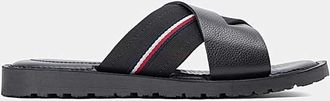 Tommy Hilfiger Leather Sandal - Black