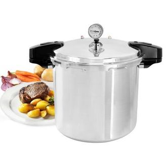 MegaChef 24 Quart Large Capacity Aluminum Stovetop Pressure Cooker for Induction and Gas Stove-Tops in Silver at Nordstrom