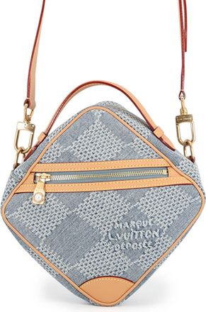Louis Vuitton Damier Blue Denim Handbag Shoulder Bag (Pre-Owned)