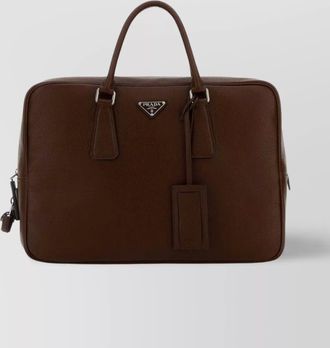 Prada leather top handle shoulder bag