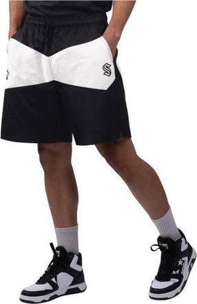 Starter Mens Starter x NHL Black Ice Black/White Seattle Kraken Linechange Shorts at Nordstrom, Size Medium