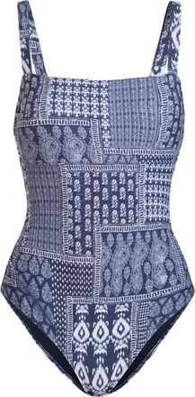 Change of Scenery Jori Square Neck Underwire One-Piece Swimsuit in Tivara Patchwork at Nordstrom, Size X-Small